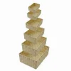 SET 6 PZ SCATOLA IN TESSUTO ORGANIZER ARMADIO SCAFFALI PORTA OGGETTI BEIGE 79069