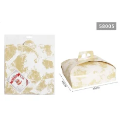 SET 3 PZ SCATOLA PORTA TORTA 45X45CM PER ALIMENTI DOLCI PASTE PASTICCERIA 58005