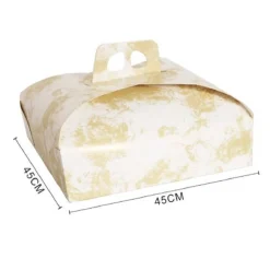 SET 3 PZ SCATOLA PORTA TORTA 45X45CM PER ALIMENTI DOLCI PASTE PASTICCERIA 58005