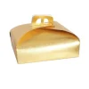 SET 3 PZ SCATOLA PORTA TORTA ORO 36X36CM PER DOLCI PASTE PASTICCERIA FESTA 58009