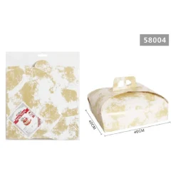 SET 3 PZ SCATOLA PORTA TORTA 40X40 CM PER ALIMENTI DOLCI PASTE PASTICCERIA 58004