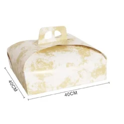 SET 3 PZ SCATOLA PORTA TORTA 40X40 CM PER ALIMENTI DOLCI PASTE PASTICCERIA 58004