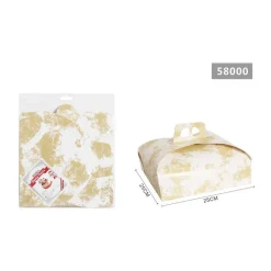 SET 3 PZ SCATOLA PORTA TORTA 25X25 CM PER ALIMENTI DOLCI PASTE PASTICCERIA 58000