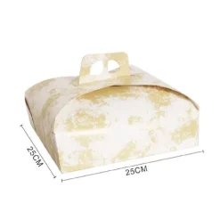 SET 3 PZ SCATOLA PORTA TORTA 25X25 CM PER ALIMENTI DOLCI PASTE PASTICCERIA 58000