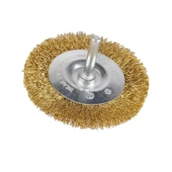 SET 2 PZ. SPAZZOLE IN ACCIAIO 3'' 75MM PUNTE PER TRAPANO DA SMERIGLIATURA SPAZZOLE CIRCOLARE FILO OTTONATO