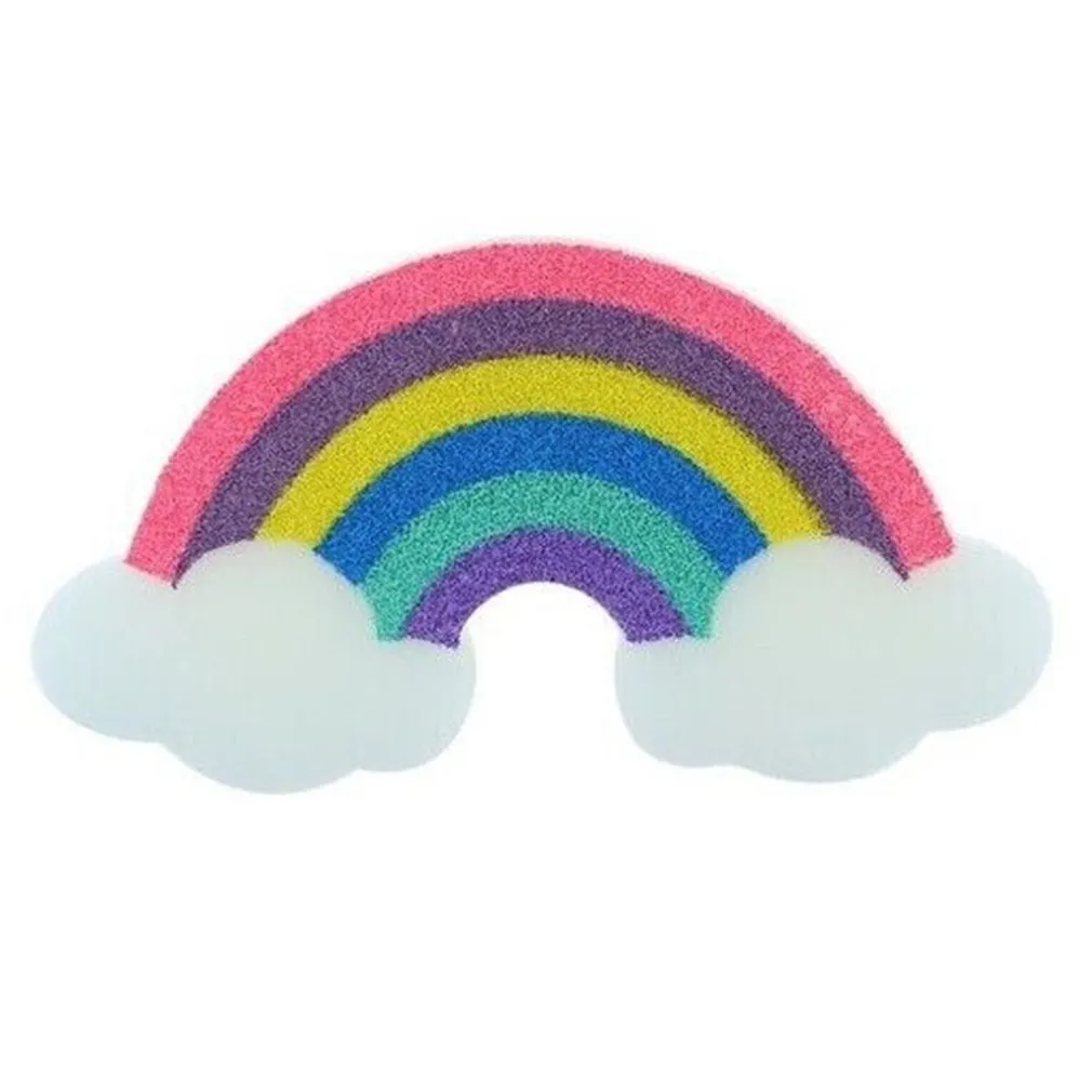 SET 2 PZ SPUGNA CORPO BAGNO DOCCIA TONIFICANTE PELLE COLORATE FORMA DI ARCOBALENO 10689