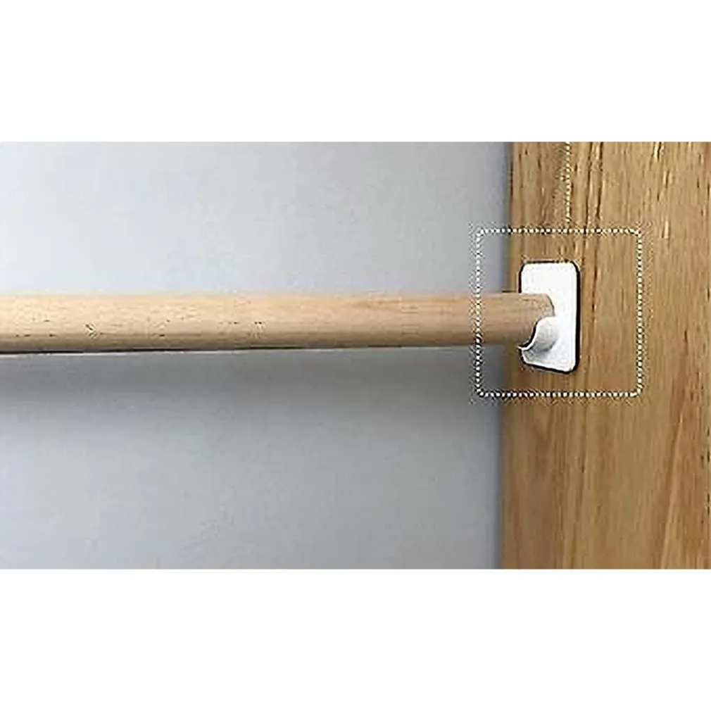 SET 4 PZ SUPPORTI ADESIVI PER BASTONE PER TENDA BAGNO ASTE DOCCIA BIANCO 87358