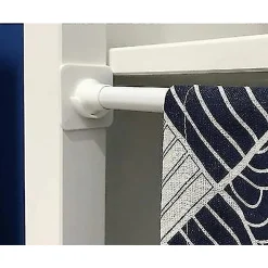 SET 4 PZ SUPPORTI ADESIVI PER BASTONE PER TENDA BAGNO ASTE DOCCIA BIANCO 87358