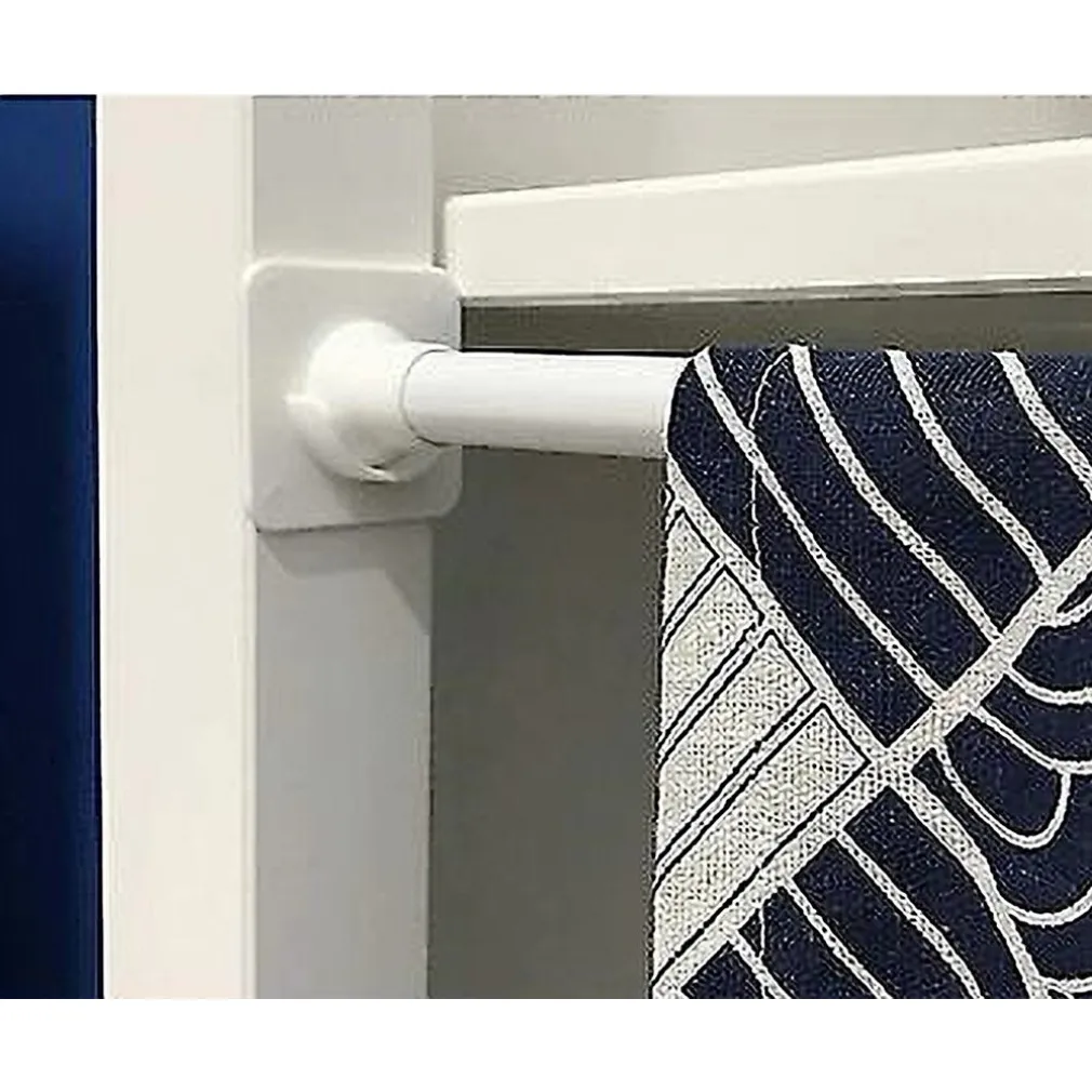 SET 4 PZ SUPPORTI ADESIVI PER BASTONE PER TENDA BAGNO ASTE DOCCIA BIANCO 87358