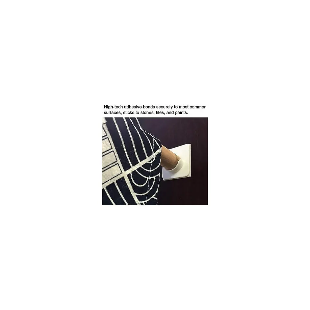 SET 4 PZ SUPPORTI ADESIVI PER BASTONE PER TENDA BAGNO ASTE DOCCIA BIANCO 87358