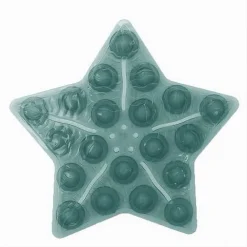 SET 4 PZ TAPPETINI ANTISCIVOLO VERDE STELLA PER DOCCIA VASCA CON VENTOSA 69973