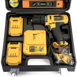 SET 78 PZ TRAPANO AVVITATORE A BATTERIA 24V LITIO RICARICABILE ACCESSORI VALIGIA