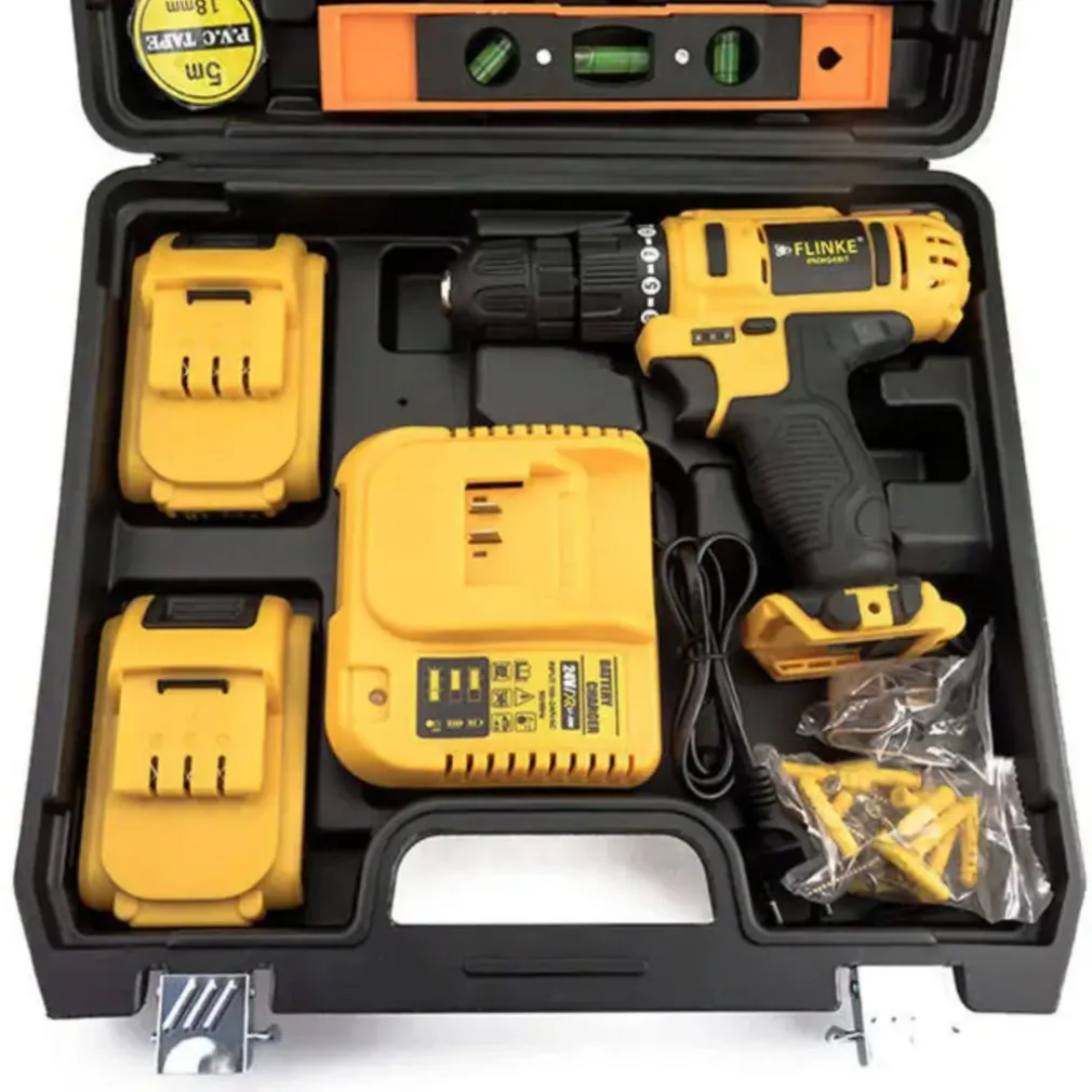 SET 78 PZ TRAPANO AVVITATORE A BATTERIA 24V LITIO RICARICABILE ACCESSORI VALIGIA