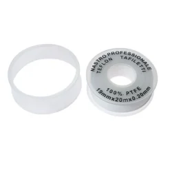 SET 2 ROTOLI NASTRO TEFLON PROFESSIONALE 100% PTFE 19MMX20MTX0.20MM FILETTI 69380