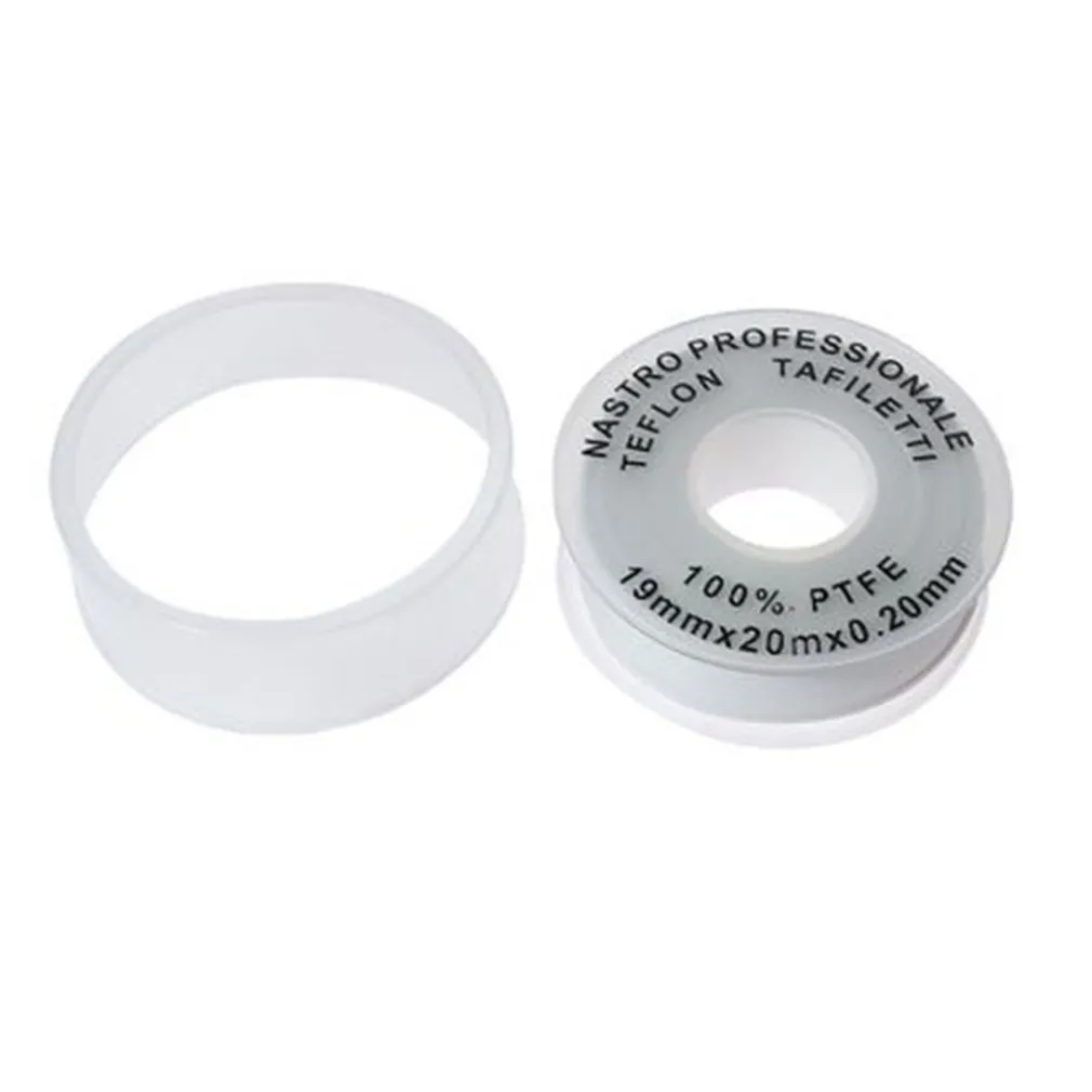 SET 2 ROTOLI NASTRO TEFLON PROFESSIONALE 100% PTFE 19MMX20MTX0.20MM FILETTI 69380