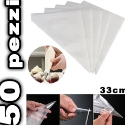 SET 50 SACCAPOCHE MONOUSO SACCA PER PASTICCERE SAC A POCHE CAKE DESIGN DA 33CM