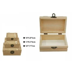 SET 3 SCATOLE IN LEGNO DECOUPAGE TRIS MATRIOSKA SCATOLA COFANETTO LY-3058 53424A