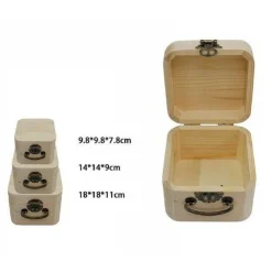 SET 3 SCATOLE IN LEGNO DECOUPAGE TRIS MATRIOSKA SCATOLA COFANETTO LY-3005A