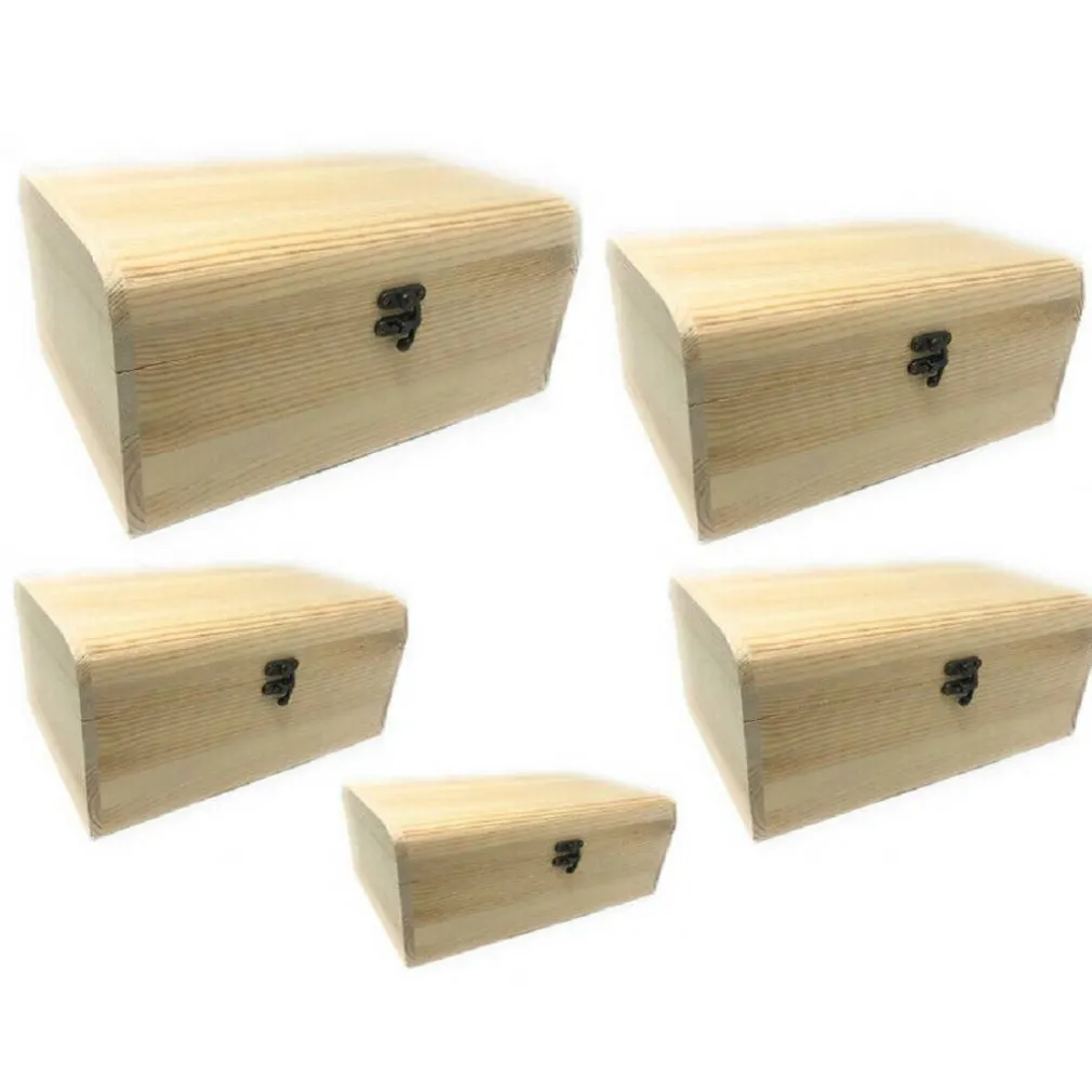 SET 5 SCATOLE IN LEGNO MATRIOSKA BAULE X DECOUPAGE SCATOLA COFANETTO PORTAGIOIE