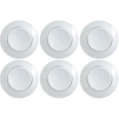 SET 6 SOTTOPIATTI NATALIZI COLORE ARGENTO ADDOBBI NATALIZIO DECORAZIONI NATALE