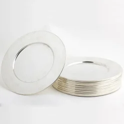 SET 6 SOTTOPIATTI NATALIZI COLORE ARGENTO ADDOBBI NATALIZIO DECORAZIONI NATALE