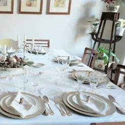 SET 6 SOTTOPIATTI NATALIZI COLORE ARGENTO ADDOBBI NATALIZIO DECORAZIONI NATALE