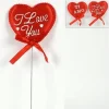 SET 9 SPILLONI CUORI CON FIOCCO I LOVE YOU TI AMO DEDICA SAN VALENTINO 6,5X19X1