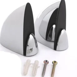 SET 2 SUPPORTO PER MENSOLE IN VETRO REGGI MENSOLA MORSETTO A BECCO CROMO LUCIDO