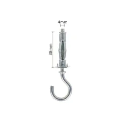 SET 3 TASSELLI METALLO ESPANDIBILE GANCIO VITI A ESPANSIONE STILE C 4X38MM 92858