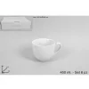 SET 6 TAZZE IN PORCELLANA BIANCA SERVIZIO TAZZA PER LATTE COLAZIONE MUG 450ML