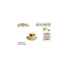 SET 6 TAZZINE DA CAFFè TE CON PIATTINI DECORAZIONE FLOREALE ARREDO CUCINA CASA