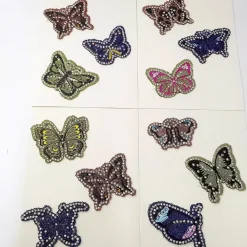 SET 3 TOPPE TOPPA TERMOADESIVE TERMO ADESIVE FARFALLA FARFALLE CUCITO JEANS