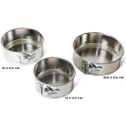 SET 3 TORTIERE A CERNIERA DA FORNO ANTIADERENTI TEGLIE SMONTABILI STAMPI DOLCI
