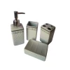SET ACCESSORI BAGNO MODERNO IN CERAMICA DA APPOGGIO DESIGN CLASSICO CON DECORO
