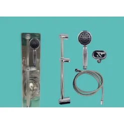 SET ASTA DOCCIA DOCCETTA REGOLABILE 1,5MT TUBO FLESSIBILE CON BARRA BAGNO TX-9219