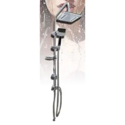 SET BAGNO COLONNA DOCCIA SALISCENDI CROMATO RUBINETTO SOFFIONE DOCCETTA TX-8203