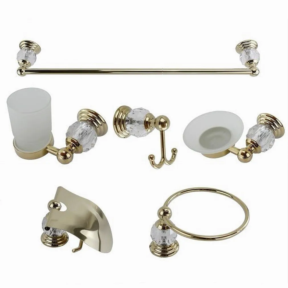 SET BAGNO 6PZ VETRO INTAGLIATO 69202 PORTA ASCIUGAMANO ROTOLO BICCHIERE SPAZZOLINO