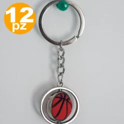 SET BOMBONIERA BOMBONIERE PALLONE PALLA DA BASKET IN 3D PORTACHIAVI PORTA CHIAVE