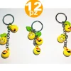 SET BOMBONIERE PENDENTE 3 FACCINE EMOJI EMOTICON PORTA CHIAVI COMPLEANNO 18 ANNI