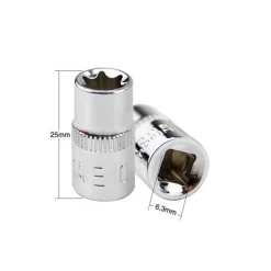 SET BUSSOLE TORX STELLA ADATTATORE 6 PEZZI CON ATTACCO 1/4