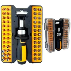 SET CACCIAVITE CON CRICCHETTO 53 PEZZI INSERTI PH TORX TAGLIO CROCE