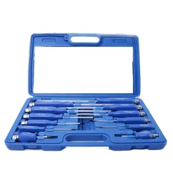 SET CACCIAVITI 12 PZ. CROMO VANADIO CALAMITATI IN VALIGETTA DI PLASTICA