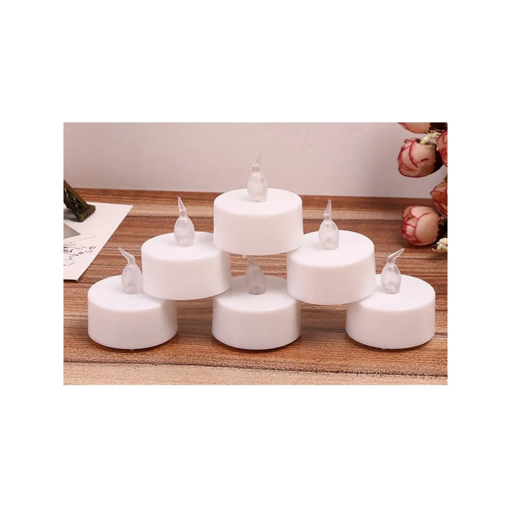 SET CANDELE CANDELINE A BATTERIA TEA LIGHT A LED MULTICOLORE RGB EFFETTO FIAMMA