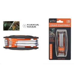 SET CHIAVE ESAGONALE BALL END 8 CHIAVI FAI DA TE FERRAMENTA CHIAVINI PIEGHEVOLI