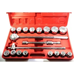 SET CHIAVI A BUSSOLA 3/4 21 PZ. 19-50mm PER CAMION E TRATTORI CHROME VANADIUM