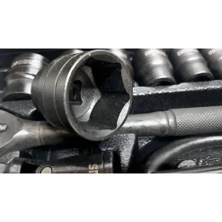 SET CHIAVI A BUSSOLA 24 PEZZI CON CRICCHETTO REVERSIBILE 1/2'' PROLUNGHE VALIGIA