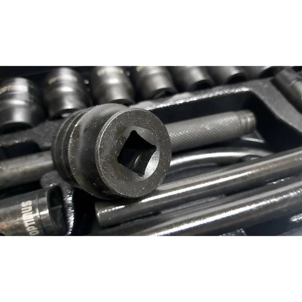 SET CHIAVI A BUSSOLA 24 PEZZI CON CRICCHETTO REVERSIBILE 1/2'' PROLUNGHE VALIGIA