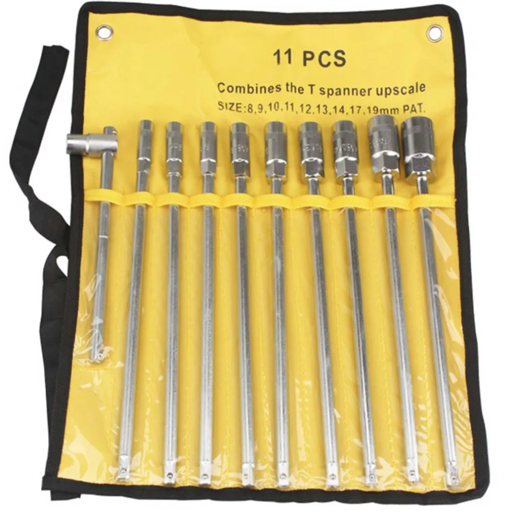 SET CHIAVI A BUSSOLA A T CON IMPUGNATURA EXTRA LUNGA 8 9 10 11 12 13 14 17 19 mm