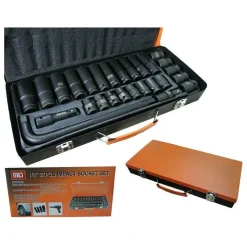 SET CHIAVI A BUSSOLA AD IMPATTO 27 PZ 1/2' INSERTI MISTI CHIAVE A L MIG-2045