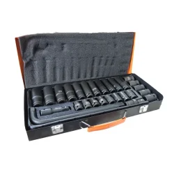 SET CHIAVI A BUSSOLA AD IMPATTO 27 PZ 1/2' INSERTI MISTI CHIAVE A L MIG-2045